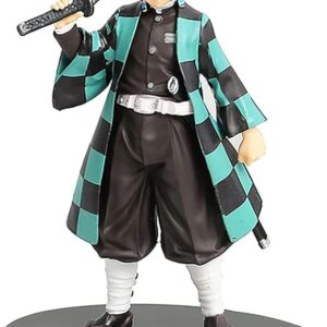 fowwelt demon slayer tanjiro action figures height 16cm multicolour pvc collectible for anime fans tanjiro 16cm